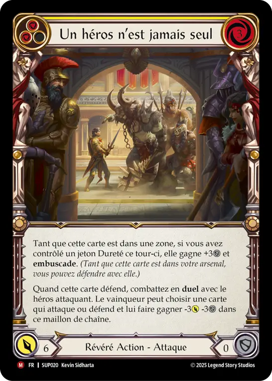 Card: No Hero Stands Alone (yel)