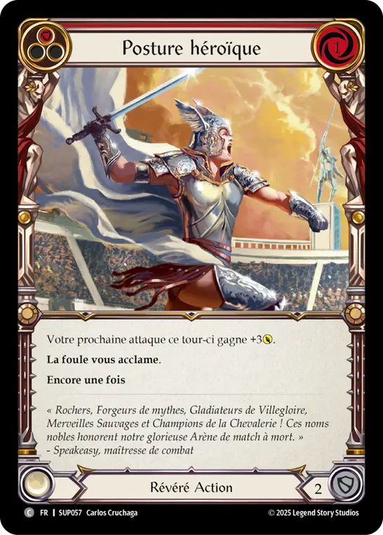 Card: Heroic Pose (red)