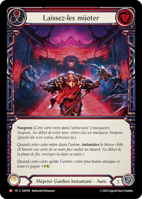 Card: Leave Them Hanging (red)