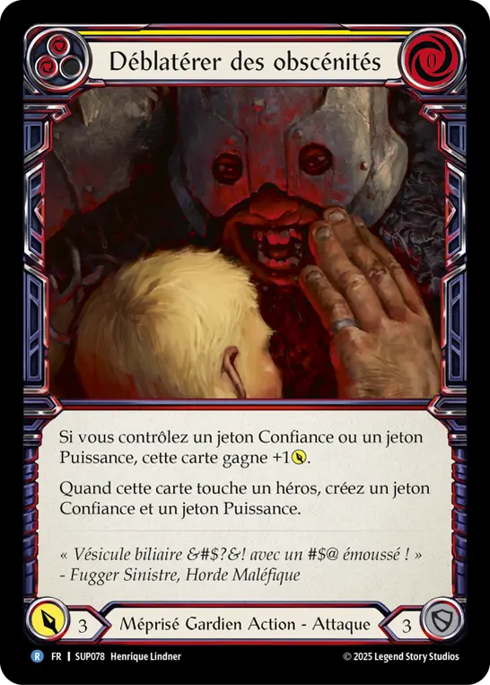 Card: Spew Obscenities (yel)