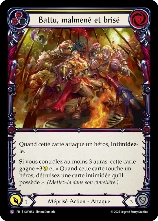 Card: Battered, Beaten, and Broken (yel)
