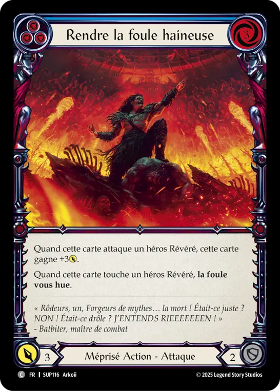 Card: Turn the Crowd Hateful (blu)
