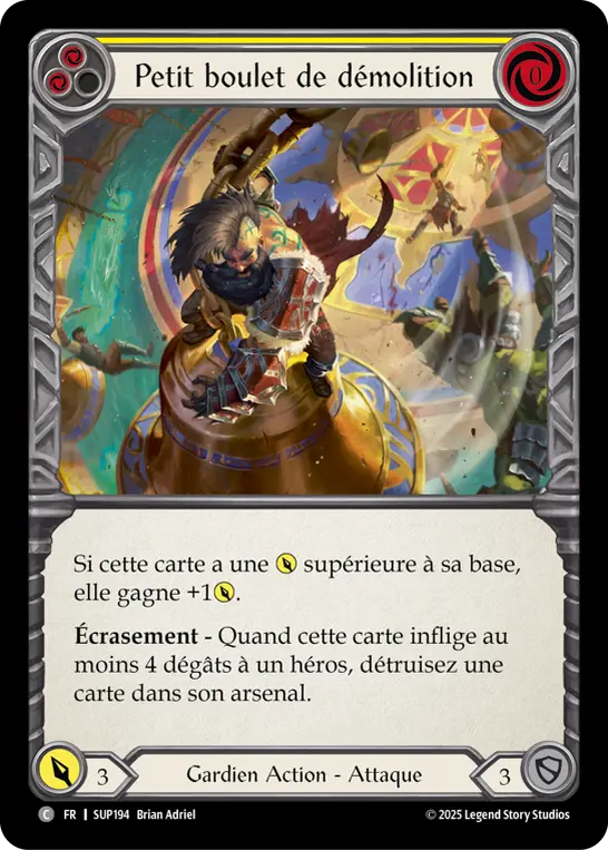Card: Wee Wrecking Ball (yel)