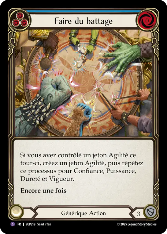 Card: Beat the Same Drum (blu)