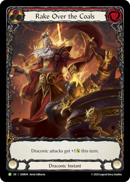 Card: Rake Over the Coals (red)