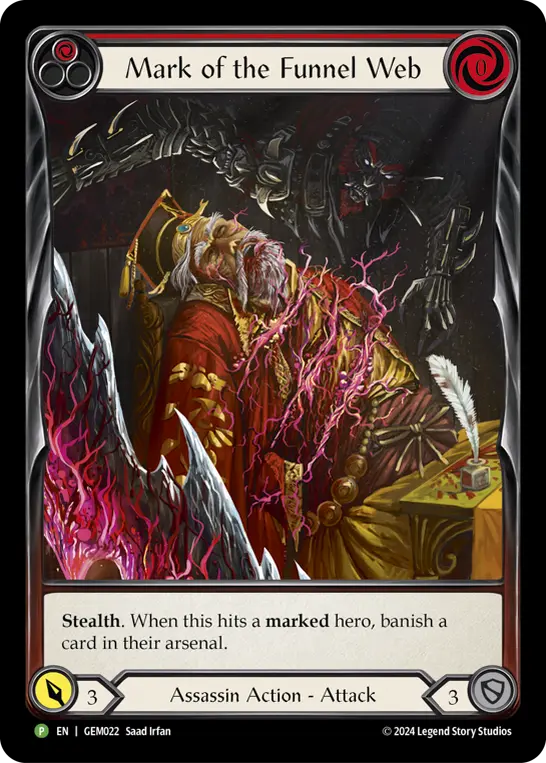 Card image of Mark of the Funnel Web (Red)