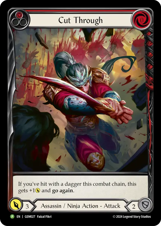 Card: Cut Through (red)