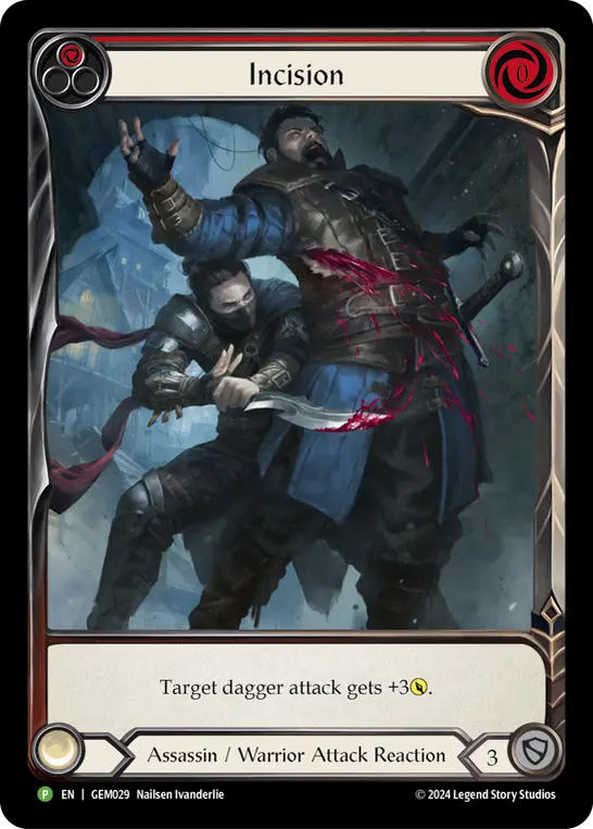 Card: Incision (red)