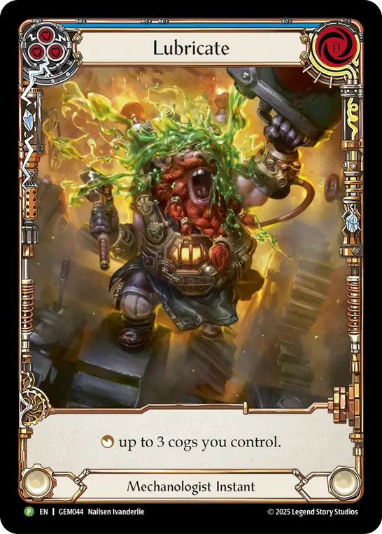 Card: Lubricate (blu)