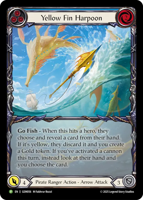 Card image of Yellow Fin Harpoon (Blue)