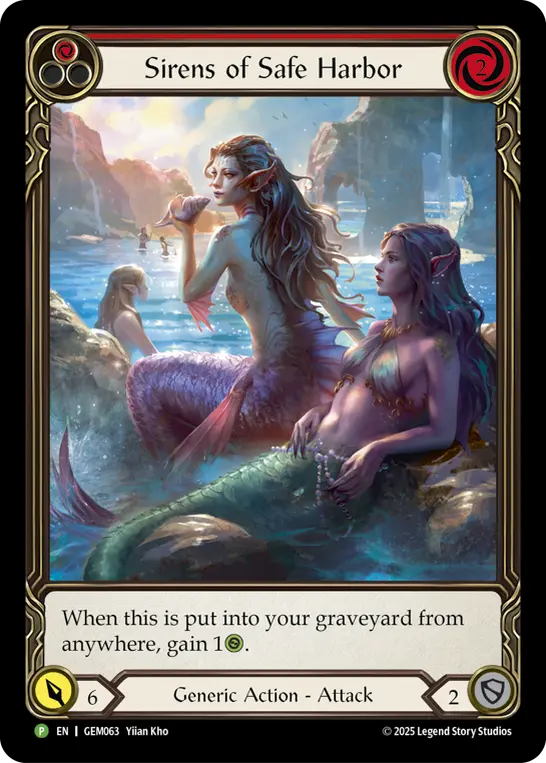 Card: Sirens of Safe Harbor (red)