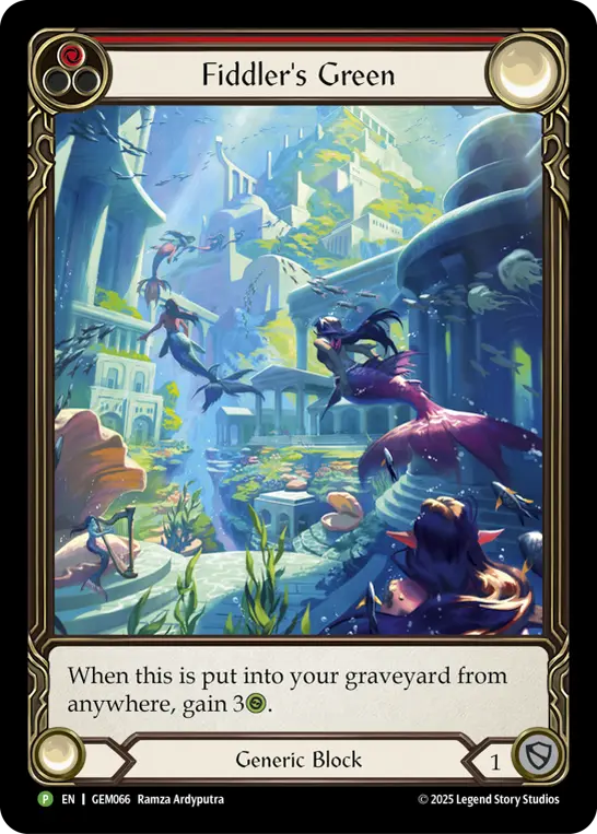Card: Fiddler's Green (red)