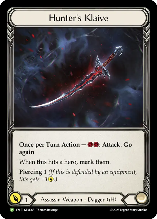 Image of the card for Hunter's Klaive