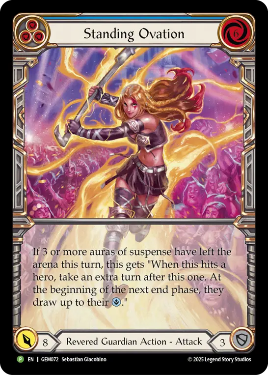Card: Standing Ovation (blu)