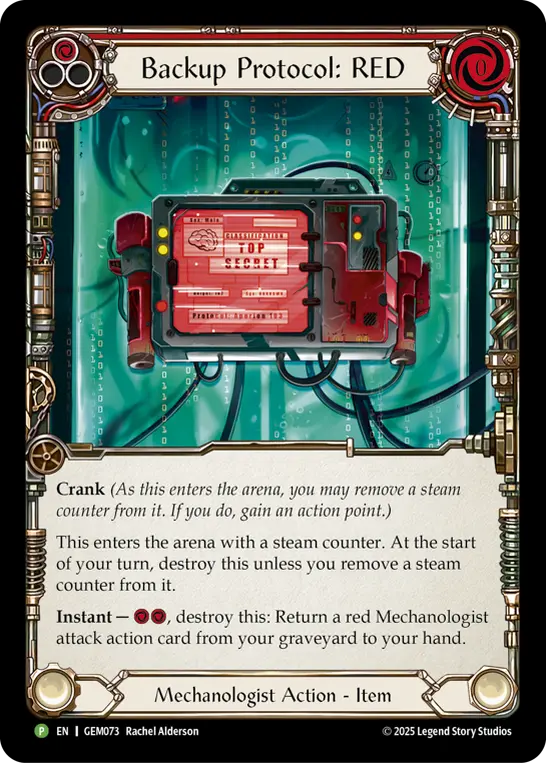 Card: Backup Protocol: RED (red)