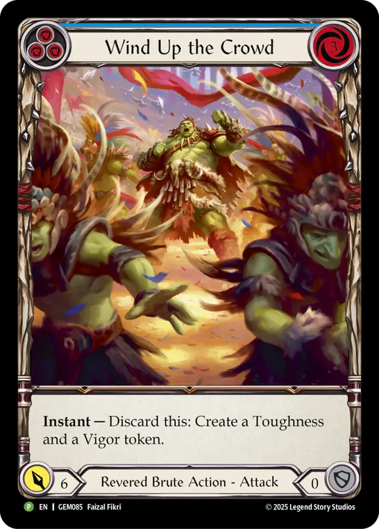 Card: Wind Up the Crowd (blu)