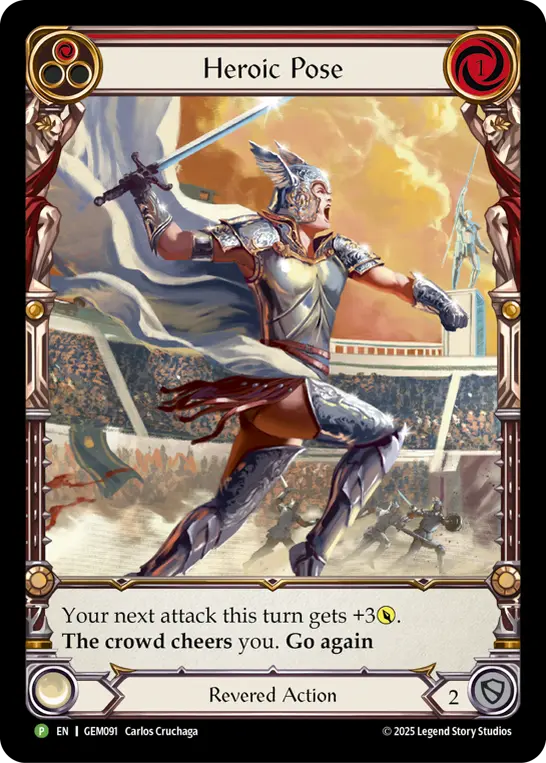 Card: Heroic Pose (red)