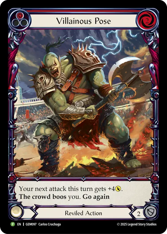 Card: Villainous Pose (red)