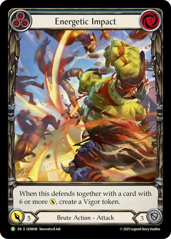 Card: Energetic Impact (blu)