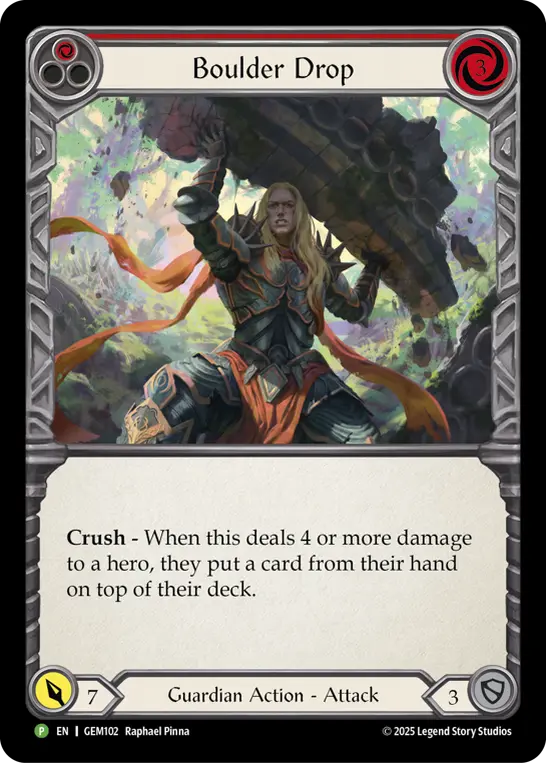 Card: Boulder Drop (red)