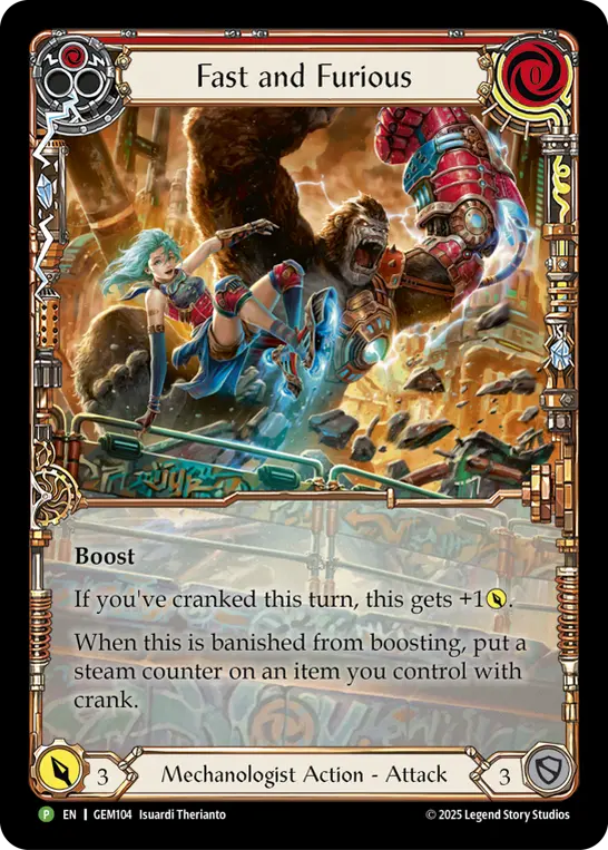 Card: Fast and Furious (red)