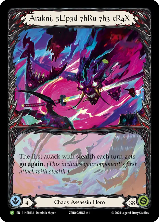 Card: Arakni, 5L!p3d 7hRu 7h3 cR4X