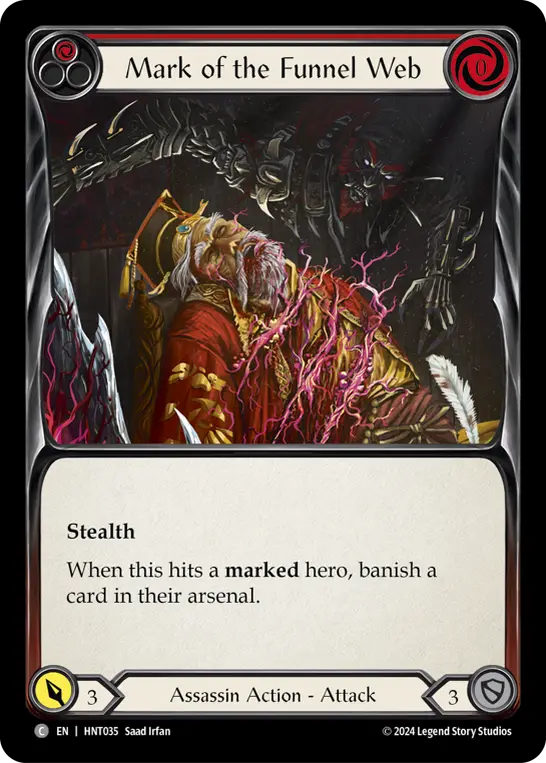 Card: Mark of the Funnel Web (red)