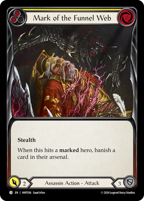 Card: Mark of the Funnel Web (yel)