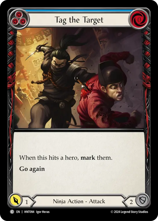 Card: Tag the Target (blu)