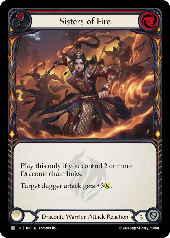 Card: Sisters of Fire (red)