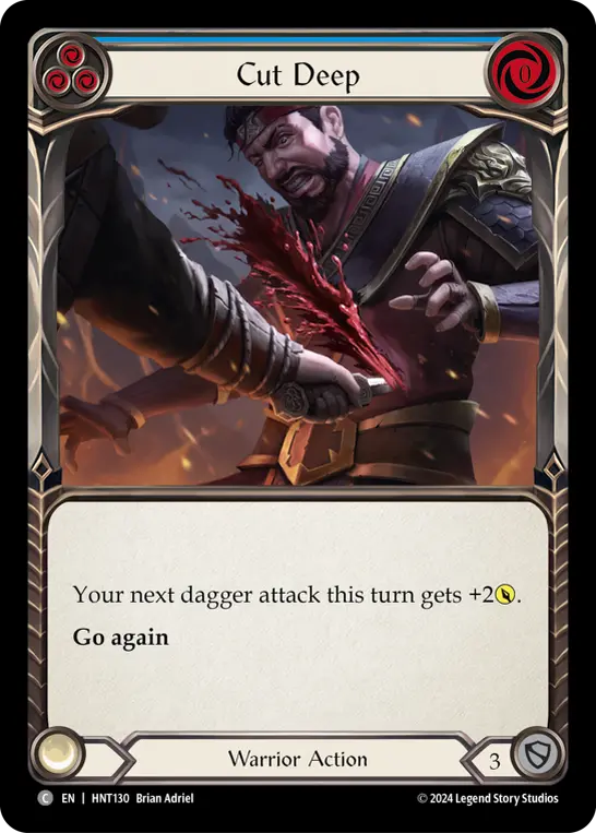 Card: Cut Deep (blu)