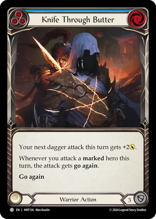 Card: Knife through Butter (blu)