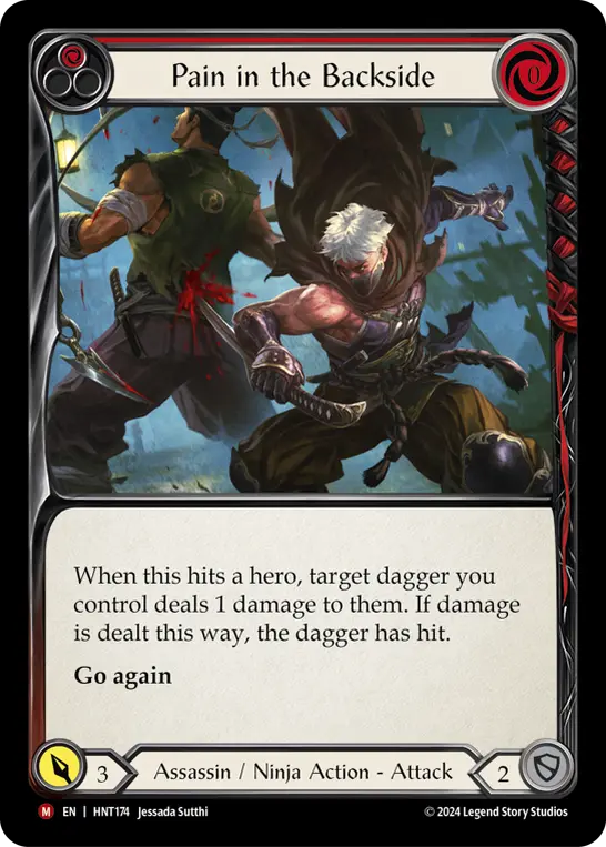 Card: Pain in the Backside (red)