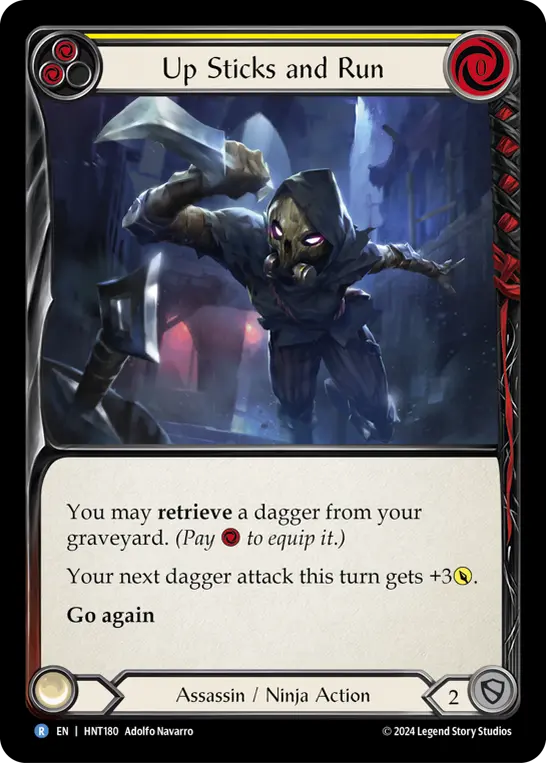 Card: Up Sticks and Run (yel)