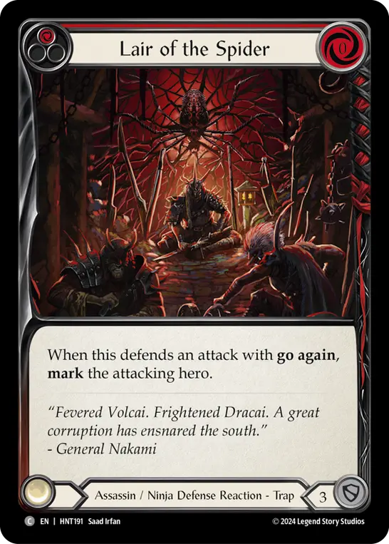 Card: Lair of the Spider (red)