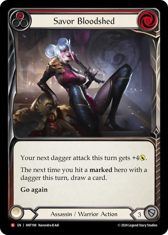 Card: Savor Bloodshed (red)