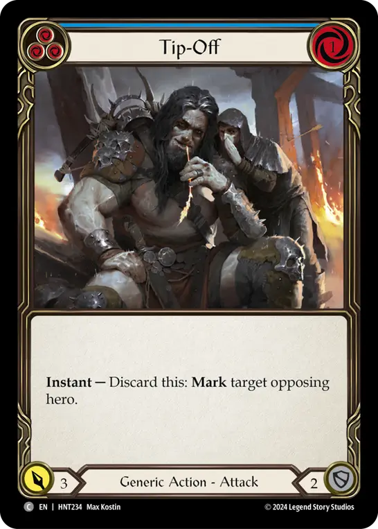 Card: Tip-Off (blu)
