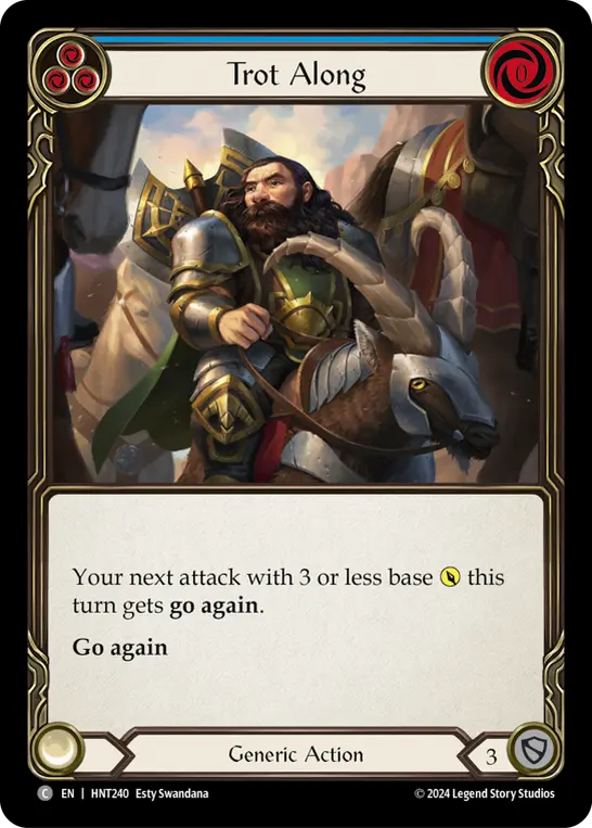 Card: Trot Along (blu)