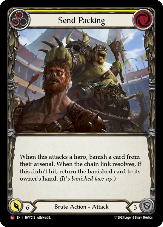 Card: Send Packing (yel)