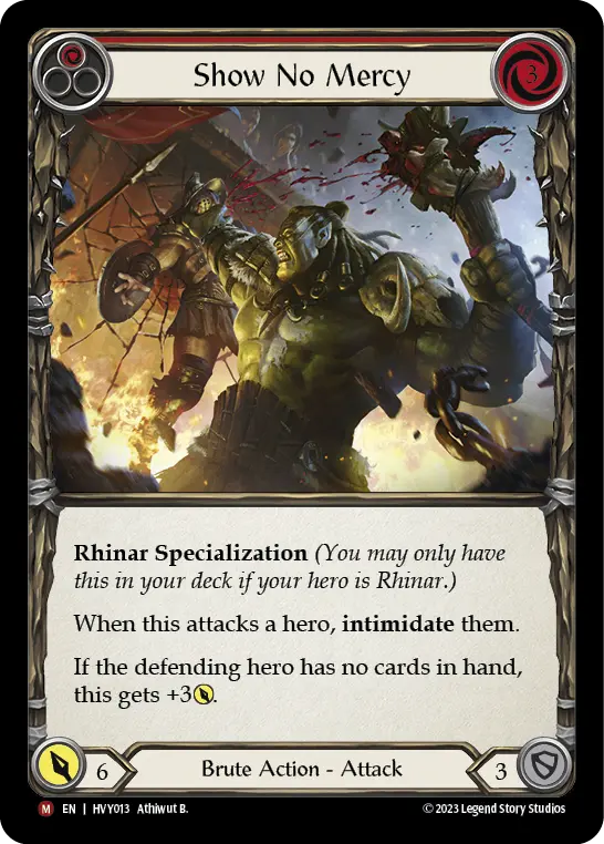 Card: Show No Mercy (red)