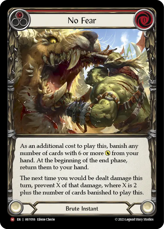 Card: No Fear (red)
