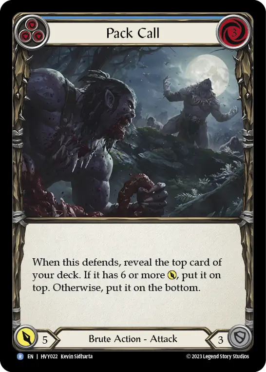 Card: Pack Call (blu)