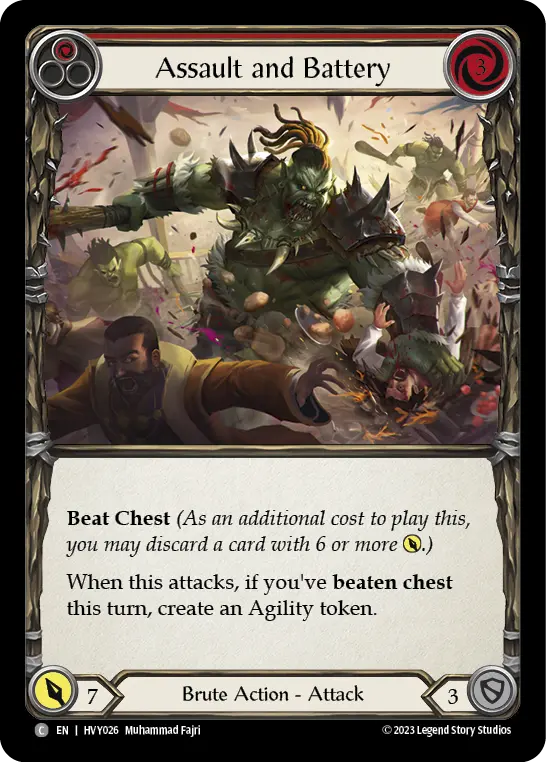 Card: Assault and Battery (red)