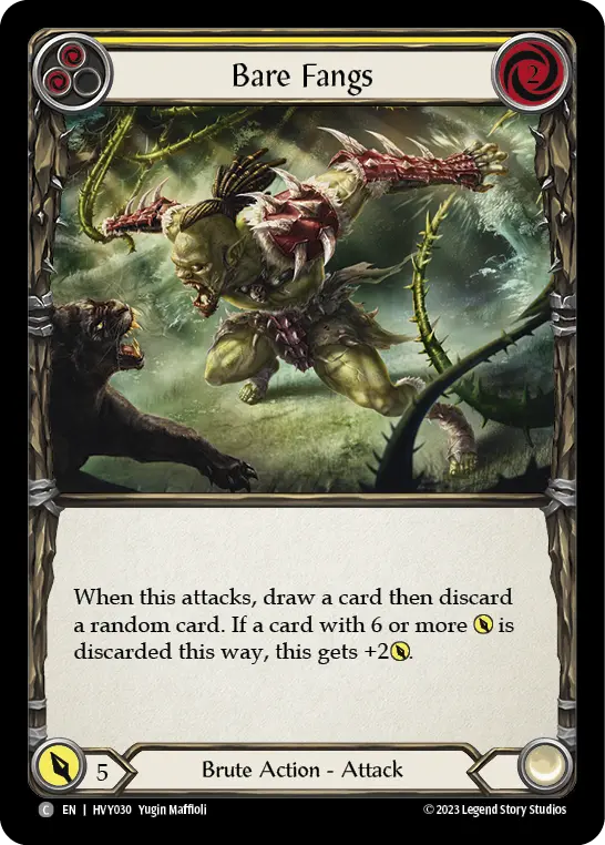 Card: Bare Fangs (yel)