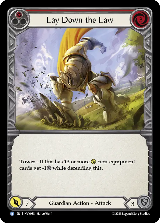 Card: Lay Down the Law (red)