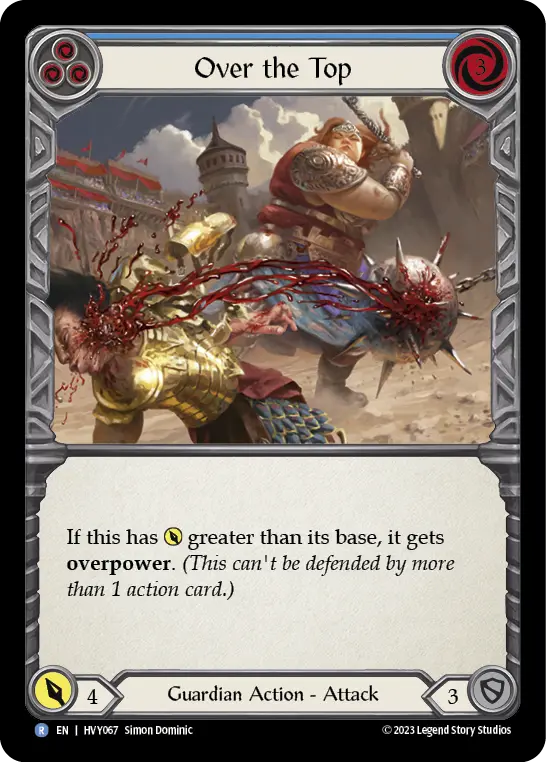 Card: Over the Top (blu)