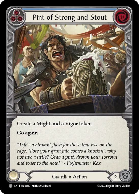 Card: Pint of Strong and Stout (blu)