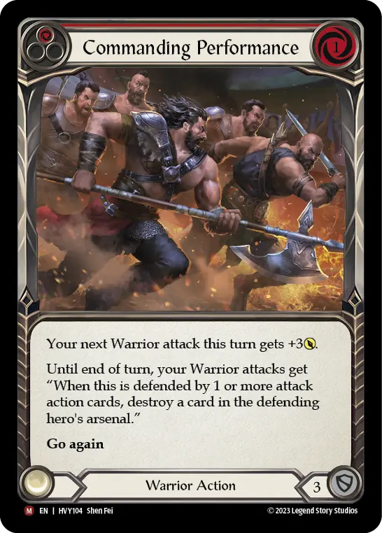 Card: Commanding Performance (red)
