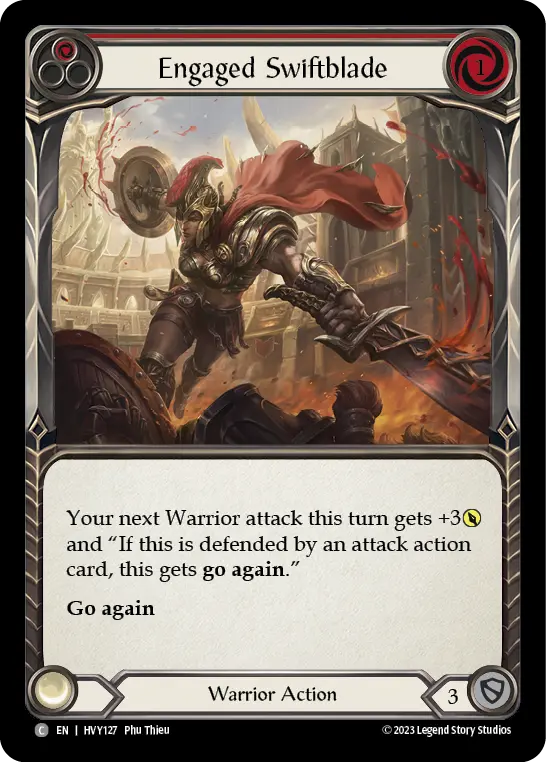 Card: Engaged Swiftblade (red)