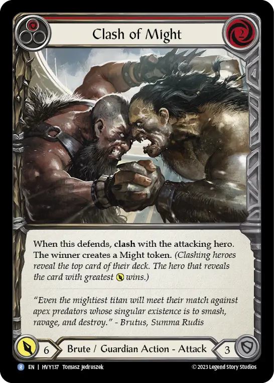 Card: Clash of Might (red)